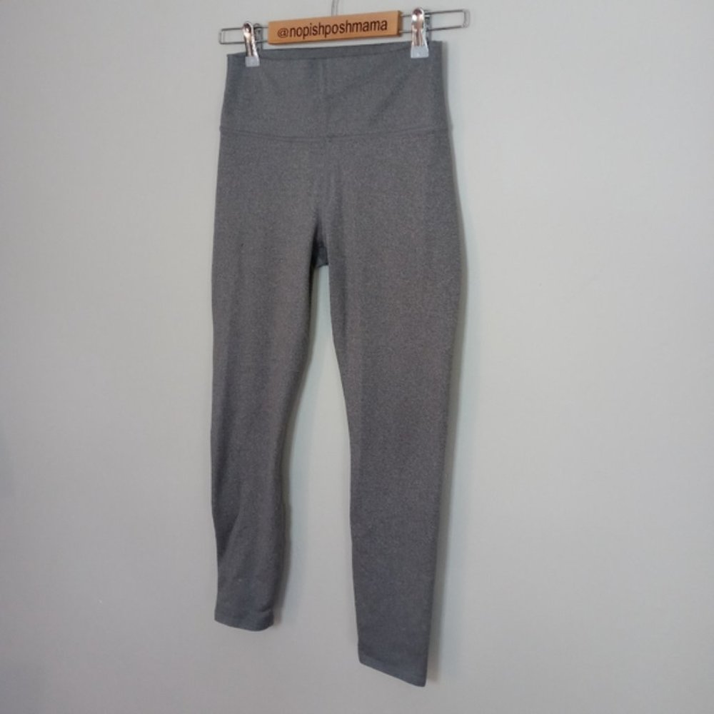 Fabletics Cropped Leggings Grey PowerHold Size XS